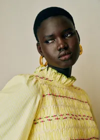 Blouse Adam - Rayures Jaune / Blanc — view 3