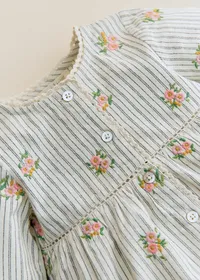 Blouse Adèle - Rayures Broderies Fleurs — view 5