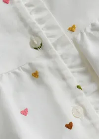 Blouse Adeline - Blanc / Broderies Multico — view 3