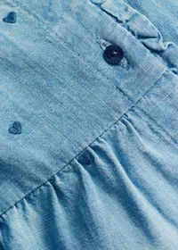 Blouse Adeline - Chambray Coeur Brodé Marine — view 2
