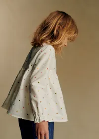 Blouse Adeline - Blanc / Broderies Multico — view 3