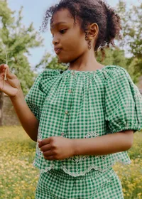 Blouse Amanie - Vichy Vert — view 2