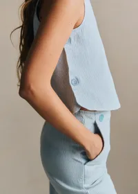 Blouse Amiane - Rayures Denim — view 4