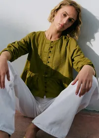 Blouse Charlina - Vert Olive — view 3