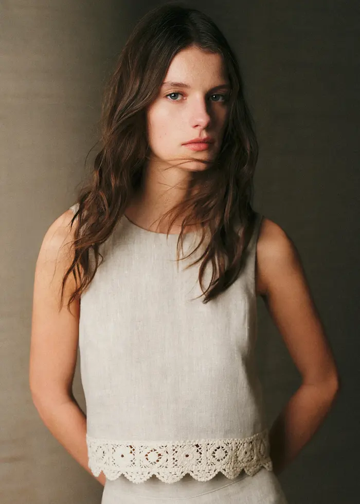 Blouse Dee - Beige Chiné