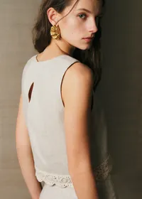 Blouse Dee - Beige Chiné — view 2