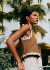 Blouse Dee - Noisette Zigzag Écru — view 5