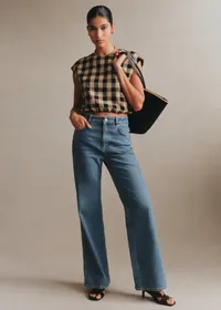 Blouse EIDRA - Vichy Beige Noir — view 3