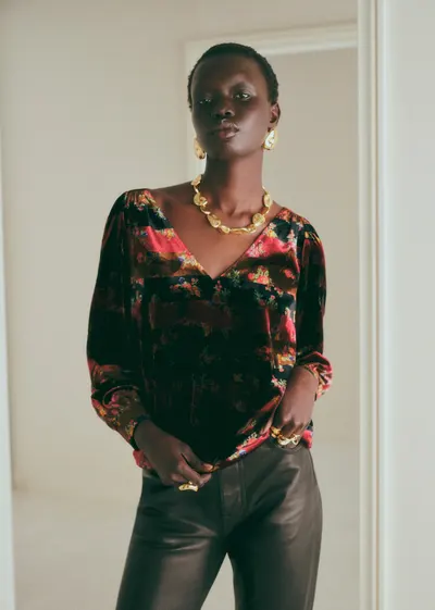 Blouse Galeo - Patchwork Bouquets