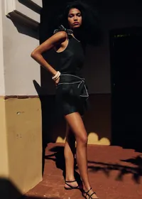 Blouse Gustavia - Noir Passepoils Écru — view 4