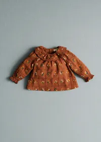 Blouse Héloïse - Caramel / Broderie Herbier — view 4