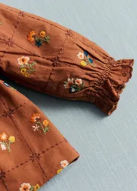 Blouse Héloïse - Caramel / Broderie Herbier — view 5