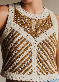 Blouse Ilona - Écru / Camel — view 2