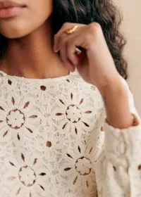 Blouse Jesse - Guipure Soleil Écru — view 3