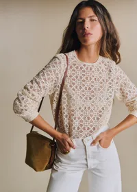Blouse Jesse - Guipure Unie Ecru — view 3