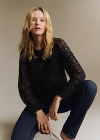 Blouse Jesse - Guipure Unie Noir — view 4