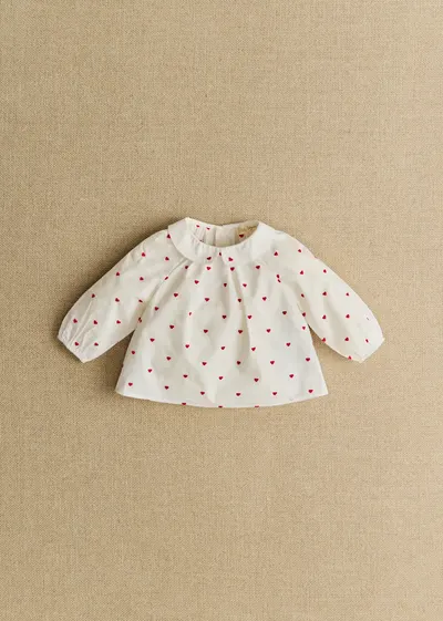 Blouse Lilou - Blanc / Broderie Rouge