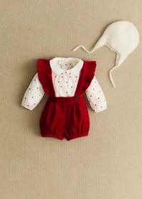 Blouse Lilou - Blanc / Broderie Rouge — view 3