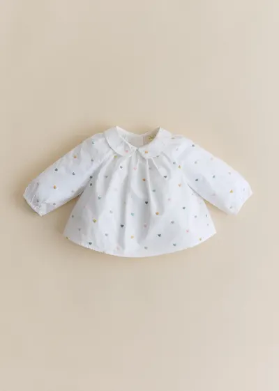Blouse Lilou - Blanc / Broderies Multico
