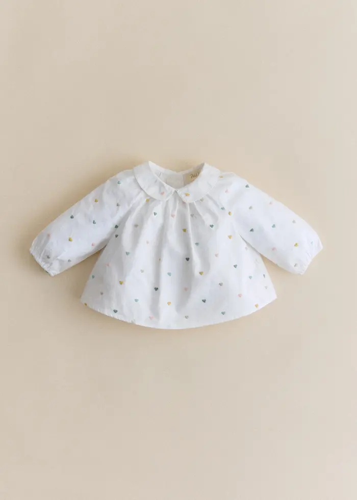 Blouse Lilou - Blanc / Broderies Multico