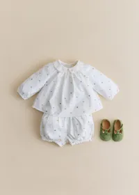Blouse Lilou - Blanc / Broderies Multico — view 4