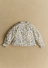 Blouse Linaya - Petit Sézane x Antoinette Poisson - Imprimé Oiseaux Bleus — view 2