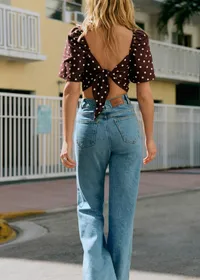 Blouse Manuella - Imprimé Pois Ecru Fond Terre — view 2