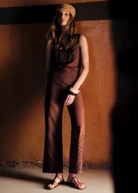 Blouse Marga - Broderie Unie Chocolat — view 4