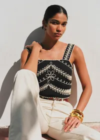 Blouse Marga - Noir Écru — view 2