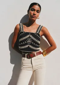 Blouse Marga - Noir Écru — view 3