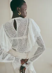 Blouse Mariam - Dentelle Fine Écru — view 4
