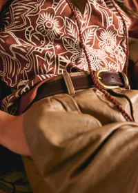 Blouse Moana - Ecru Fond Tomette - Création Rose — view 3
