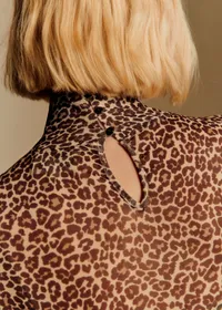 Blouse Omaya - Imprimé Winter Leopard Brown — view 3