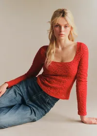 Blouse Perrine - Dentelle Rouge — view 3