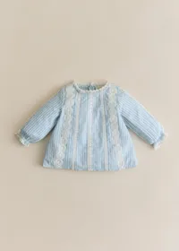 Blouse Ryma - Rayures Bleu Ecru — view 2