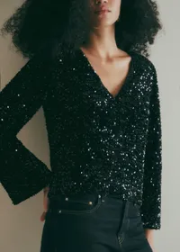 Blouse Shiny - Noir — view 2