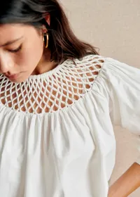 Blouse Sunday - Broderie Placée Fond Ecru — view 3