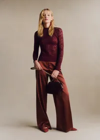 Blouse Taori - Dentelle Grenat — view 4