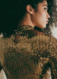 Blouse Taori - Sequins Chevron Doré — view 4