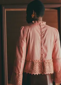 Blouse Tomoe - Dentelle Bois De Rose — view 4