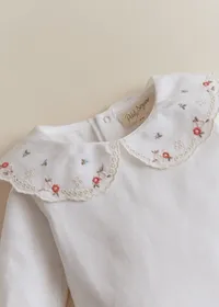 Body Félicia - Blanc Lait / Broderie Multicolore — view 2