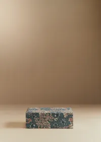 Boîte bijoux matelassée - Imprimé Bleu des Prés — view 2