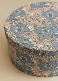 Boîte rangement ovale - Imprimé Bleu des Prés — view 4