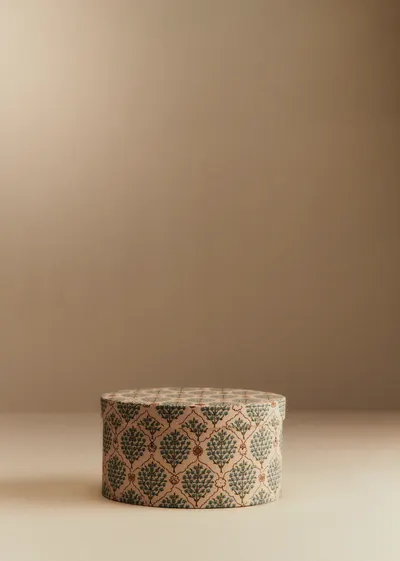 Boîte rangement ovale - petit modèle - Imprimé Scénettes Bleu