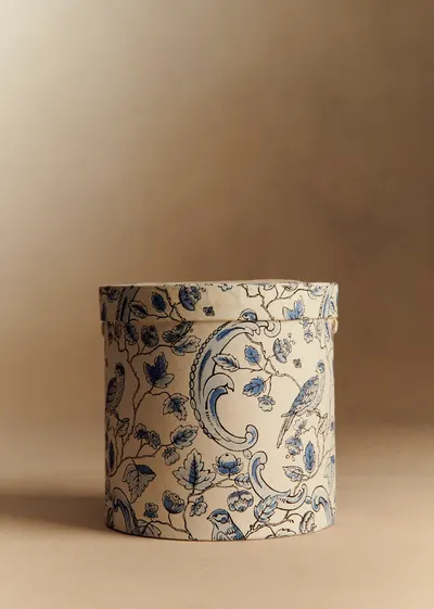 Boîte S - Sézane x Antoinette Poisson - Imprimé Oiseaux Bleus