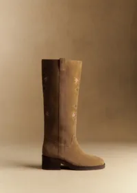 Bottes Low Katharina - Sézane x Baziszt - Beige Broderie — view 2