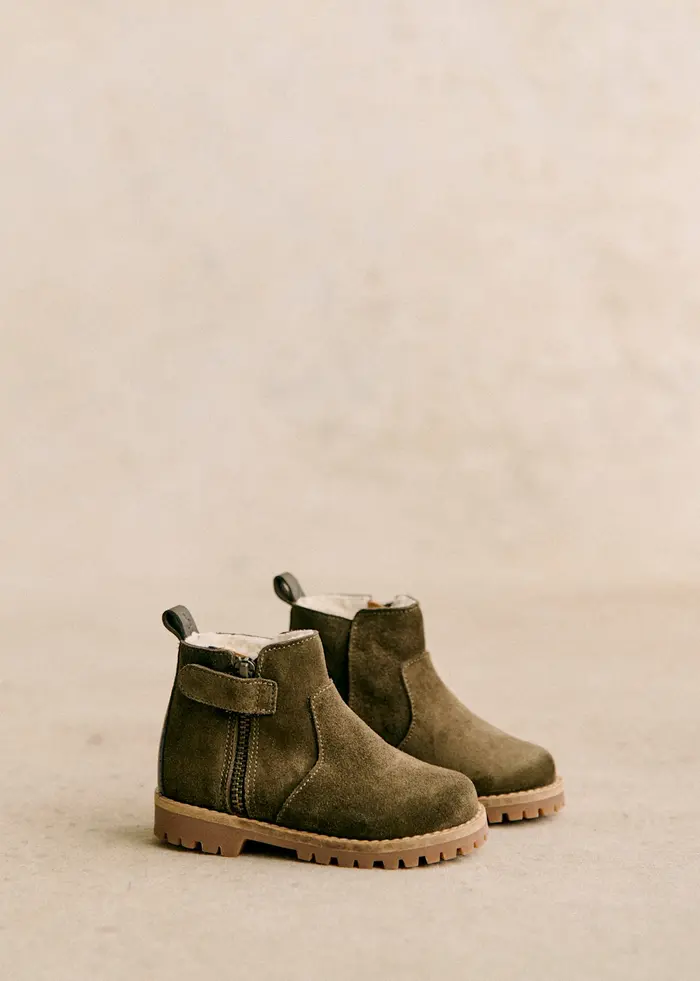 Bottines Elio - Kaki / fourré