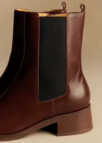 Bottines Low Agnès - Chocolat Lisse — view 3