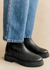 Bottines Low Lena - Cuir Noir Lisse — view 2