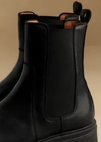 Bottines Low Lena - Cuir Noir Lisse — view 5